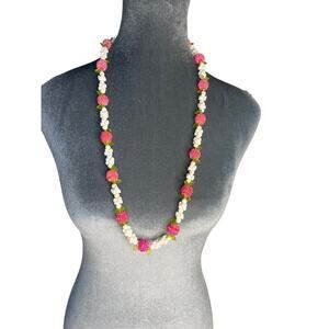 Vintage Plastic Fruit Beaded Strand Necklace Retro